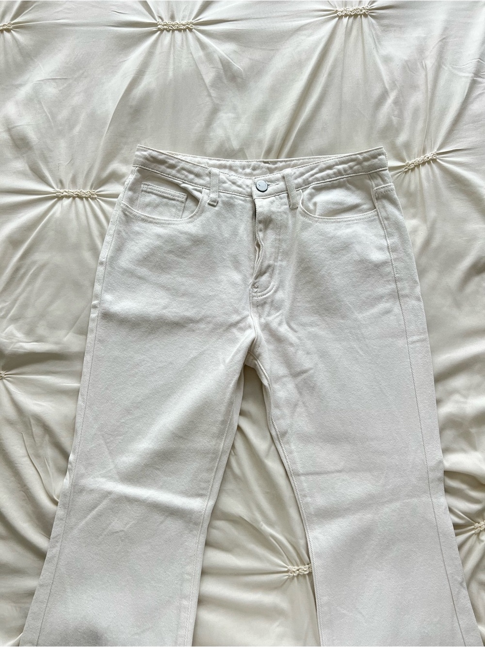 Princess Polly Petite Flare White Denim